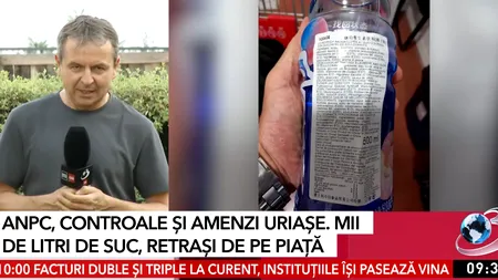 Inspectorii ANPC au controlat sucurile, nectarurile și băuturile răcoritoare. Au aplicat amenzi de aproape 2 milioane de lei agenților economici