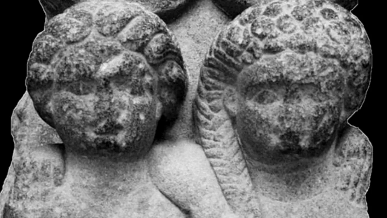 Gemenii lui Marc Antoniu și ai Cleopatrei, identificați într-o sculptură descoperită acum 90 de ani