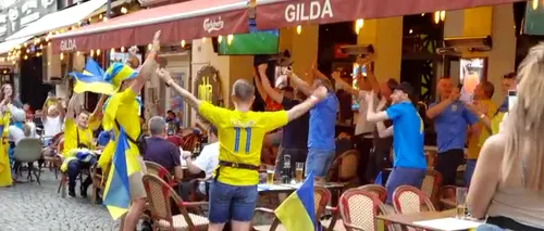 Cum au sărbătorit suporterii ucraineni victoria de pe Arena Națională cu Macedonia de Nord, scor 2-1 (VIDEO)