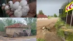 Grindina a făcut ravagii în România. Mai multe mașini și case au fost distruse, iar terenurile agricole și străzile s-au inundat