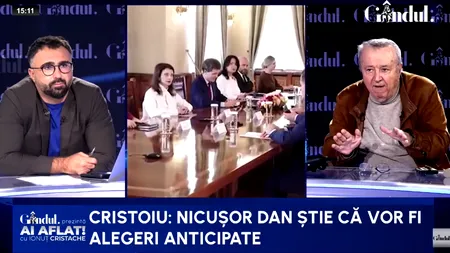 Cristoiu descifrează culisele de la Cotroceni: Nicușor Dan știe că vor fi anticipate, toate partidele știu/S-a intrat în campanie electorală