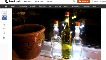 Cum puteți transforma sticlele vechi în lămpi, cu ajutorul unor dopuri
