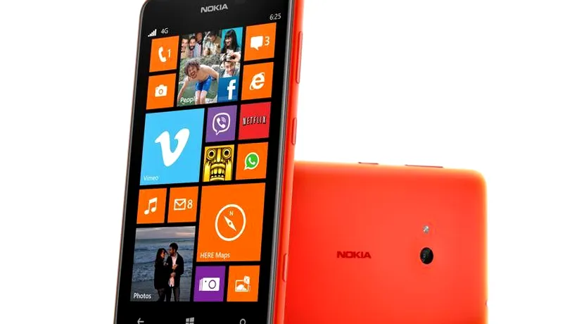 A fost lansat Lumia 625, primul smartphone Nokia cu ecran de 4,7 inci. VIDEO