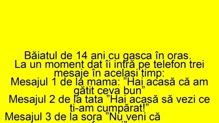 BANCUL ZILEI | Problema celor 3 mesaje