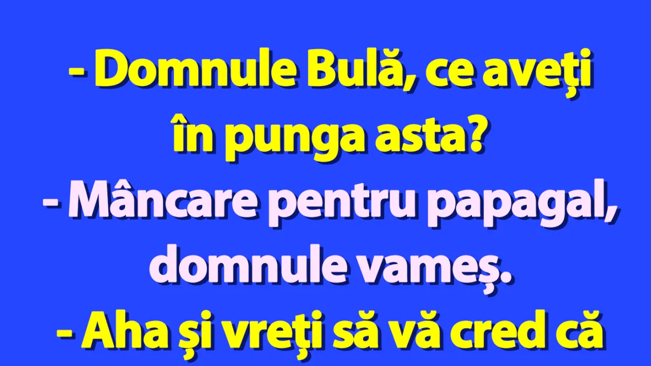 BANC | Bulă și vameșul