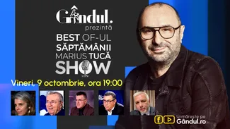 Gândul prezintă Best of Marius Tucă Show – vineri, 9 octombrie, de la ora 19:00
