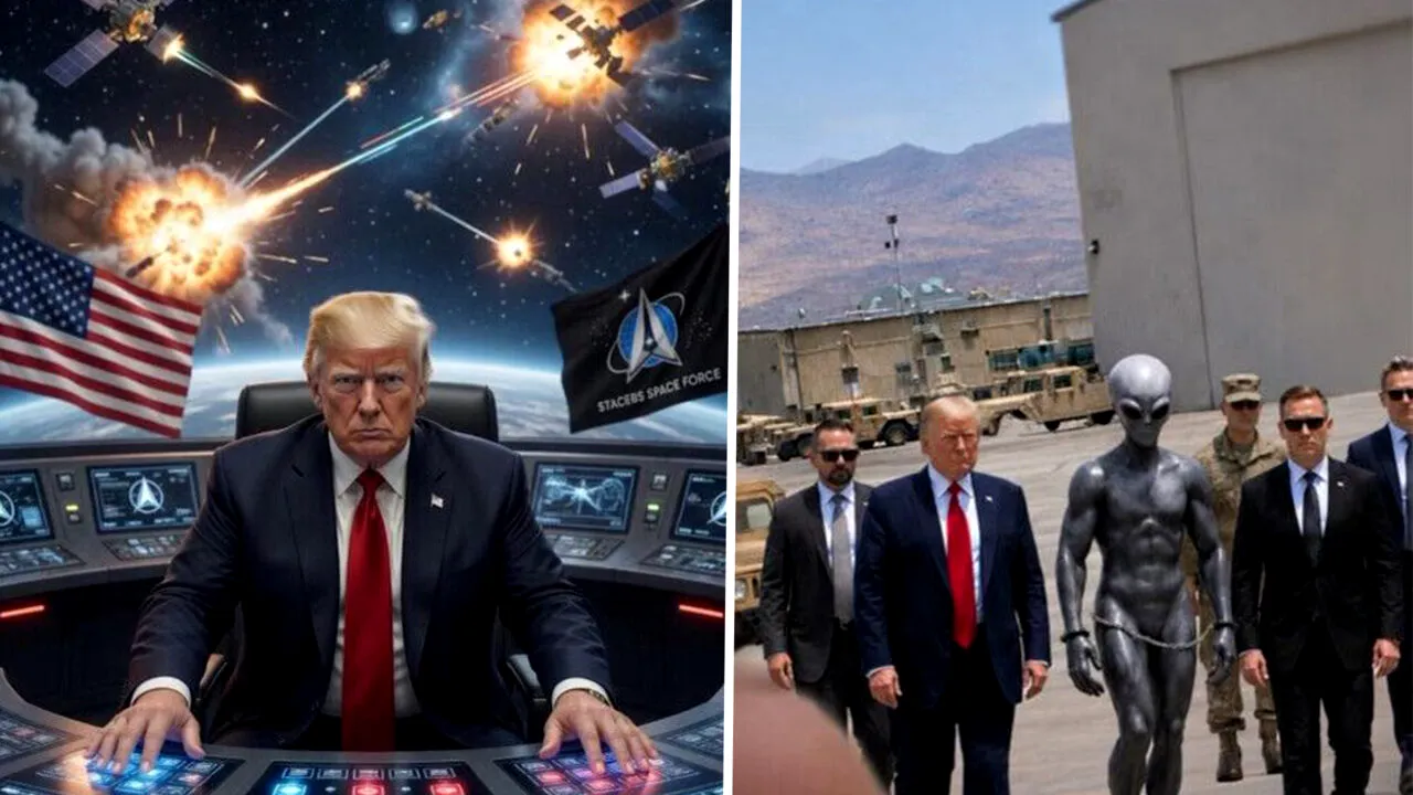 Donald Trump a distribuit imagini generate de AI cu extratereștri capturați și războaie spațiale