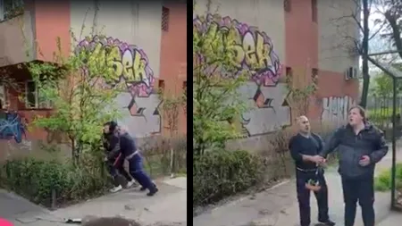 VIDEO| Imagini șocante în București. Un angajat al STB snopește în bătaie un biciclist și îi smulge șaua