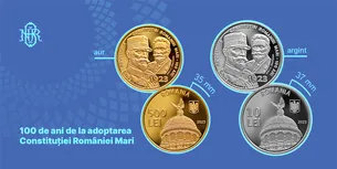 BNR lansează o monedă de aur și una de argint pentru a marca 100 de ani de la adoptarea Constituţiei României Mari