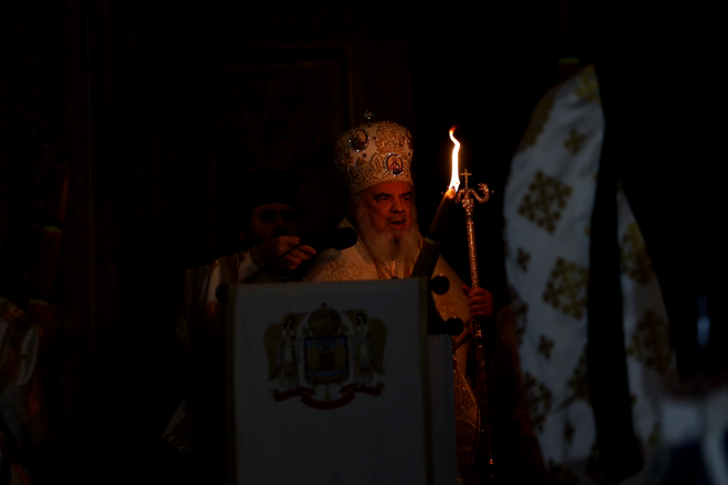 Slujba de Înviere de la Catedrala Patriarhală, oficiată de Patriarhul Daniel (2023) / Sursa foto: Alexandra Pandrea (Gândul)