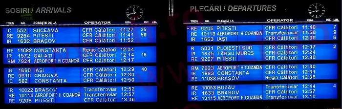 Întârzieri Gara de Nord din București / Sursa: CFR