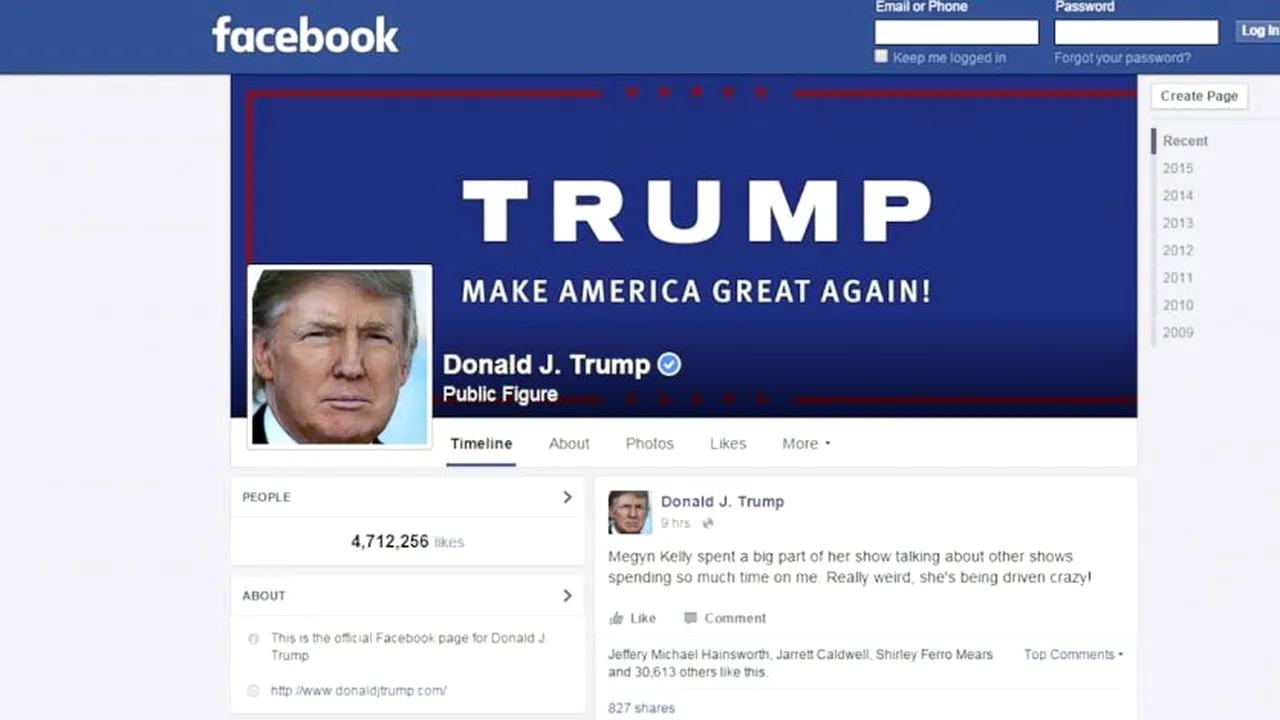 Trump s-a supărat și pe Facebook și acuză compania lui Zuckerberg că este 