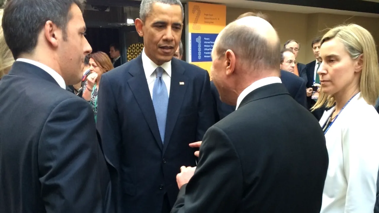 Băsescu s-a fotografiat cu Obama la Haga. FOTO