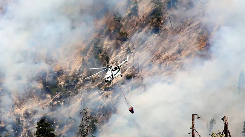 Un incendiu a izbucnit sâmbătă în Parcul Național Domogled - Valea Cernei, Caraș-Severin, într-o zonă inaccesibilă pompierilor. Intervenție elicopter