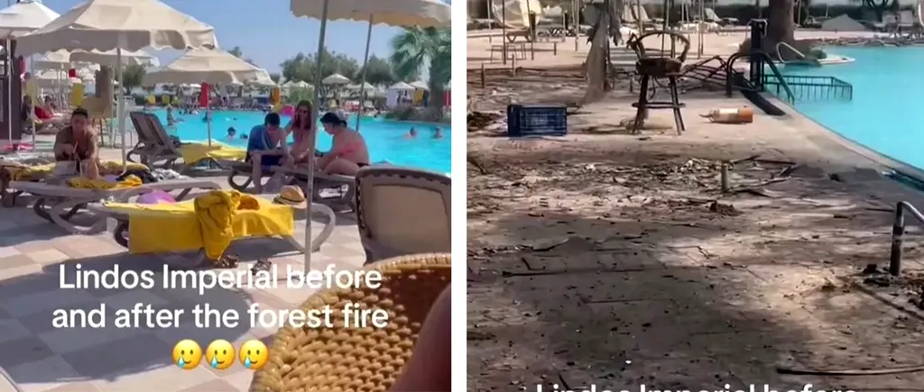 Imagini IREALE. Cum a ajuns să arate acest resort de 5 stele din Rodos, după incendiul devastator