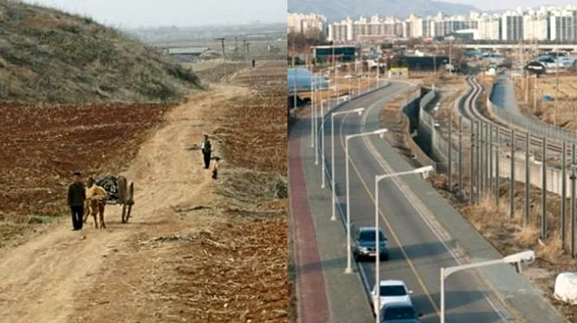 Fotografiile care dezvăluie adevăratele diferențe dintre Coreea de Nord și Coreea de Sud