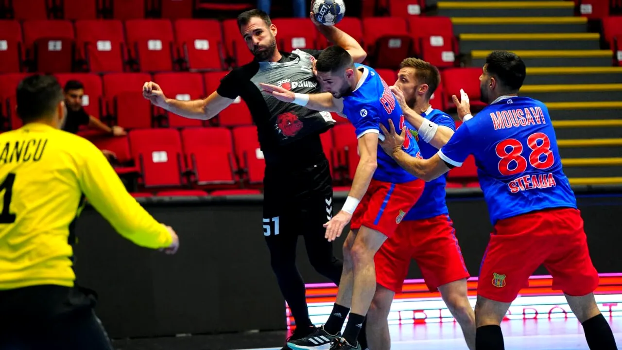 Dinamo defilează în campionatul intern la handbal masculin! Victorie în derby-ul cu Steaua la 7 goluri diferență