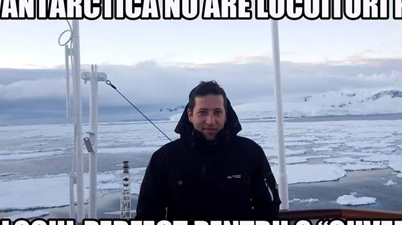 Protest printre pinguini: un român din Antarctica s-a solidarizat cu Piața Victoriei