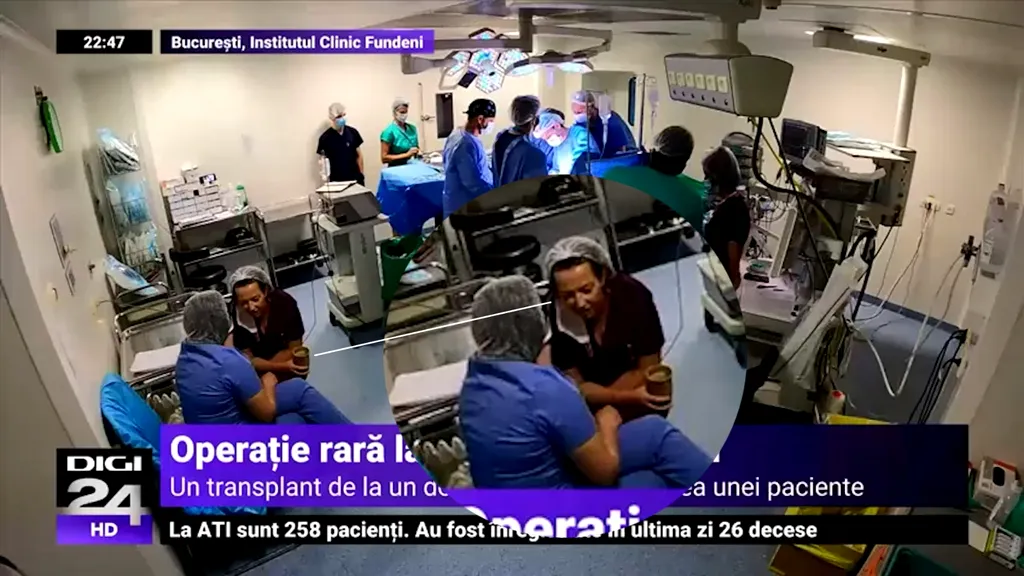 VIDEO | Este anchetă la Spitalul Fundeni, după ce o asistentă a stat fără mască și a băut cafea în sala de operații. Medic chirurg: „Horror! Inadmisibil”