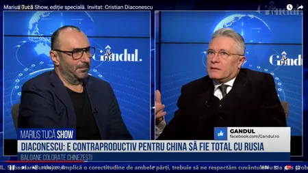 VIDEO | Cristian Diaconescu: „Chinezii rămân consecvenți strategiei naționale. Este contraproductiv să fie total alături de Rusia”