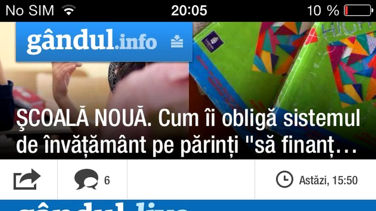 Gândul lansează noua aplicație pentru iPhone. Cum poți să vezi video Gândul Live și să citești în același timp reportajele și știrile Gândul