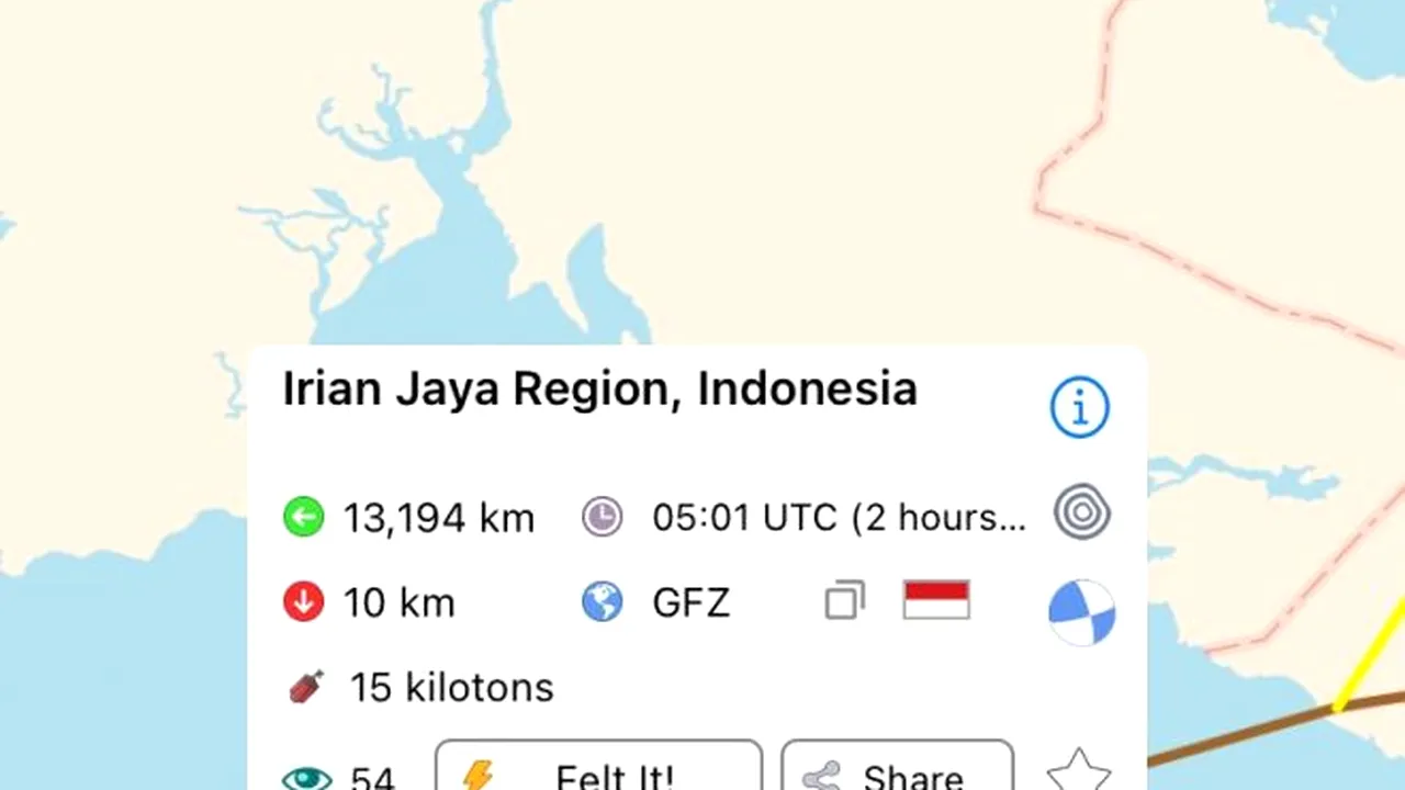 Cutremur cu magnitudinea 5,9 în largul Indoneziei