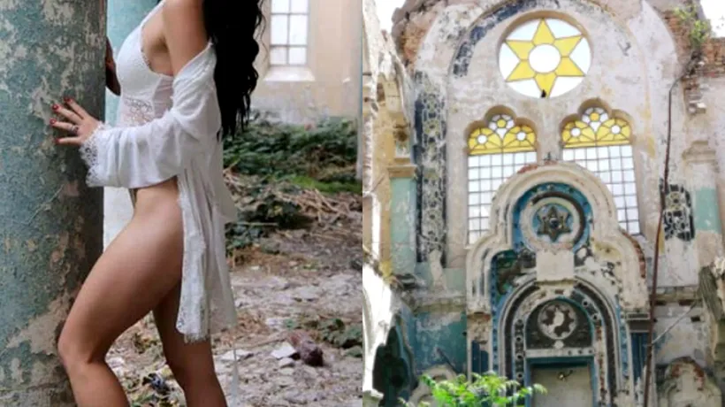 Pictorial sexy la Sinagoga din Constanța. Fotografiile incendiare printre ruinele lăcașului de cult au stârnit revolta comunității evreiești