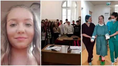 Alexia, fetiţa rămasă fără brațe în accidentul de la Pașcani, s-a întors la școală
