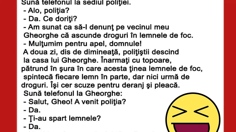 Bancul de luni | Sună telefonul la sediul Poliției