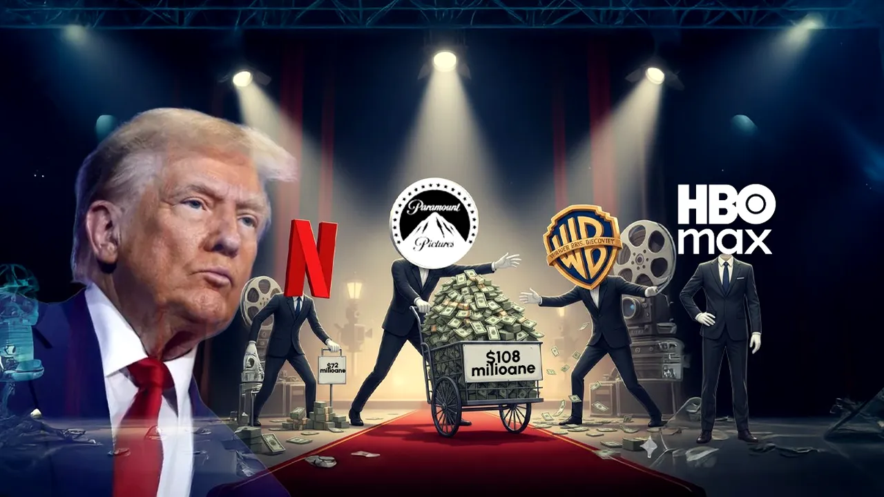 Bătălia giganților cinematografiei se întețește: Paramount oferă 108 mld. $ pentru Warner Bros în încercarea de a întrece Netflix. Ce spune Trump