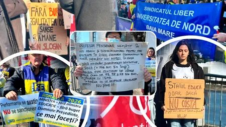 Profesorii și studenții i-au cerut demisia lui Nicușor Dan, la Cotroceni, în sunet de vuvuzele și tobe. “A uitat de noi și de promisiunile făcute”
