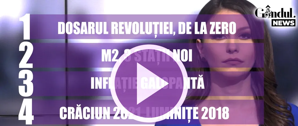 GÂNDUL NEWS. Dosarul Revoluției se reia de la zero (VIDEO)