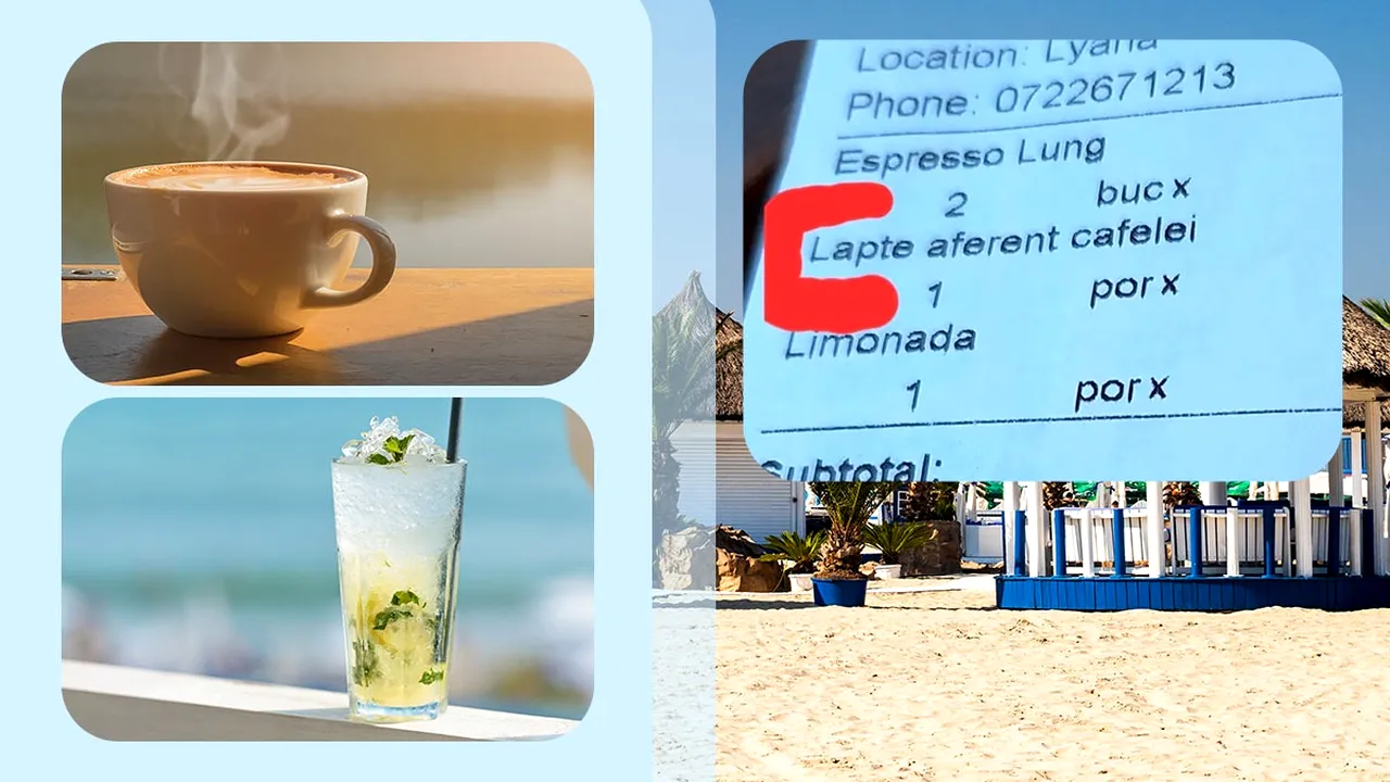 Taxa pe „LINGURA DE LAPTE” pentru cafea, plătită de un turist la o terasă din Vama Veche, arată că vacanțele pe litoralul românesc au devenit un lux