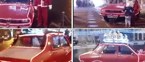 ''Moș Crăciun'', amendat cu 750 de lei de polițiștii din Arad, pentru că luminițele de pe ''sanie'' nu erau omologate