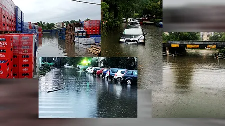 FOTO-VIDEO. Dezastru în Iași. Ploile din ultimele ore au făcut prăpăd. Mai multe străzi și subsoluri au fost inundate