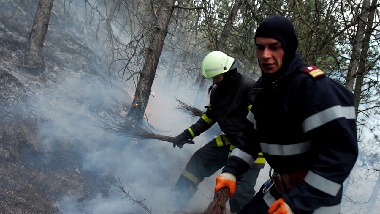 Două elicoptere MAI intervin pentru stingerea incendiilor de pădure din Masivul Bucegi 