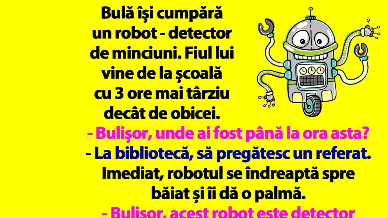 BANC | Bulă își cumpără un robot - detector de minciuni