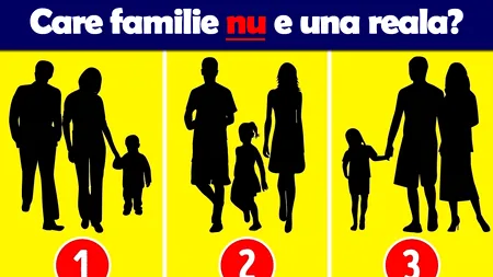 Cel mai tare test de personalitate | Care familie nu este una reală?