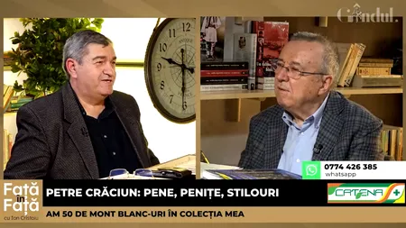 VIDEO | Petre Crăciun: „Cea mai mare marcă de stilouri este Mont Blanc. Sunt adevărate bijuterii și scrii foarte bine cu ele”