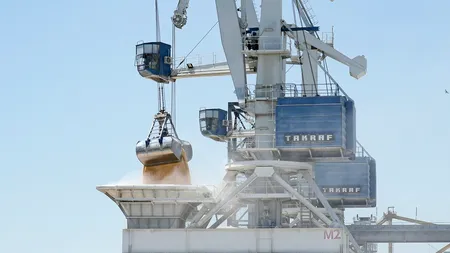 8,1 milioane de tone de CEREALE ucrainene, expediate anul acesta prin portul din Constanța. Ritmul de transport a încetinit semnificativ