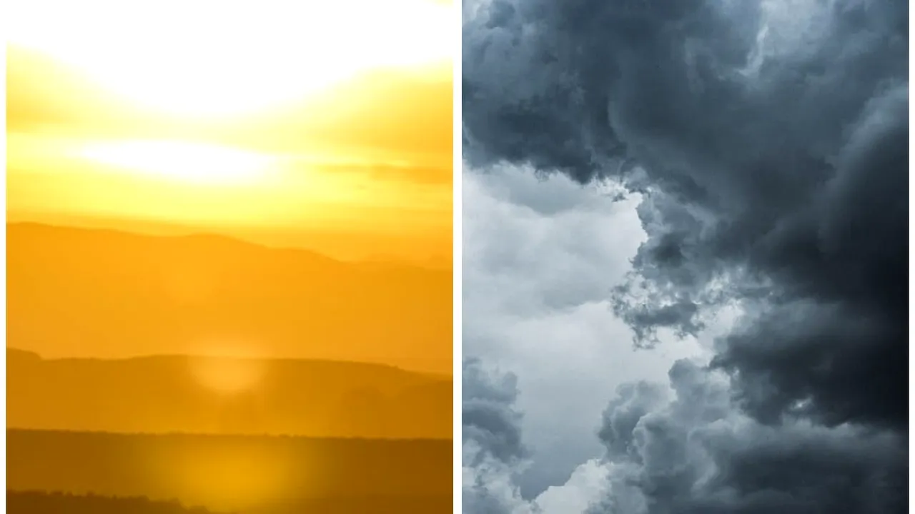 România, între temperaturi de 41 de grade și furtuni violente. Cum arată harta noilor coduri portocalii și galbene anunțate de meteorologi