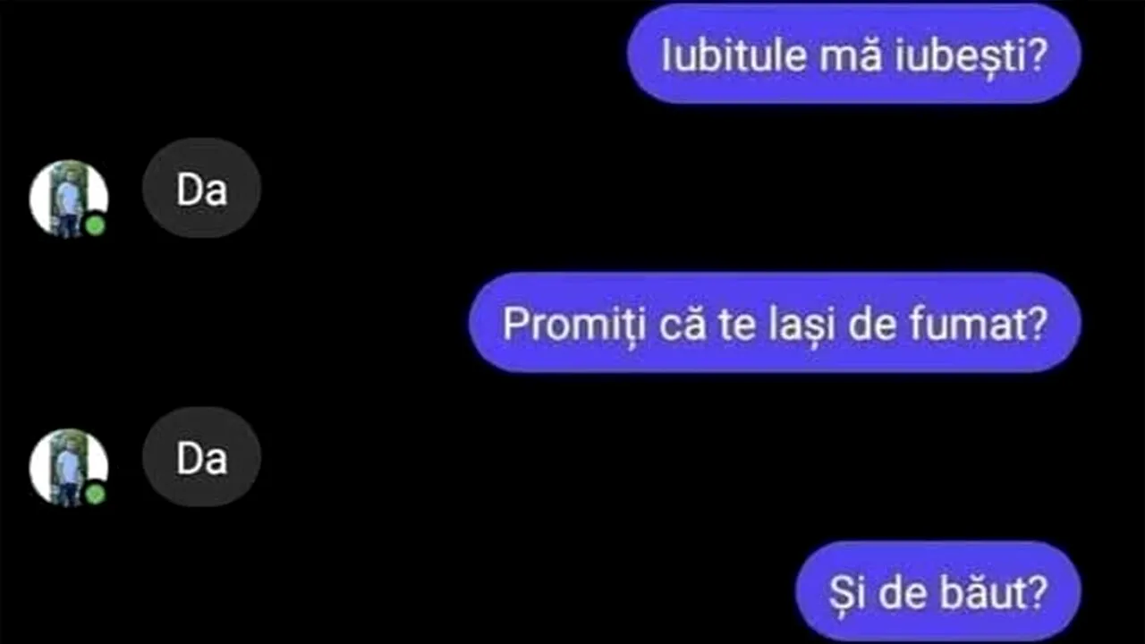 BANCUL ZILEI | „Iubitule, promiți că te lași de fumat?”