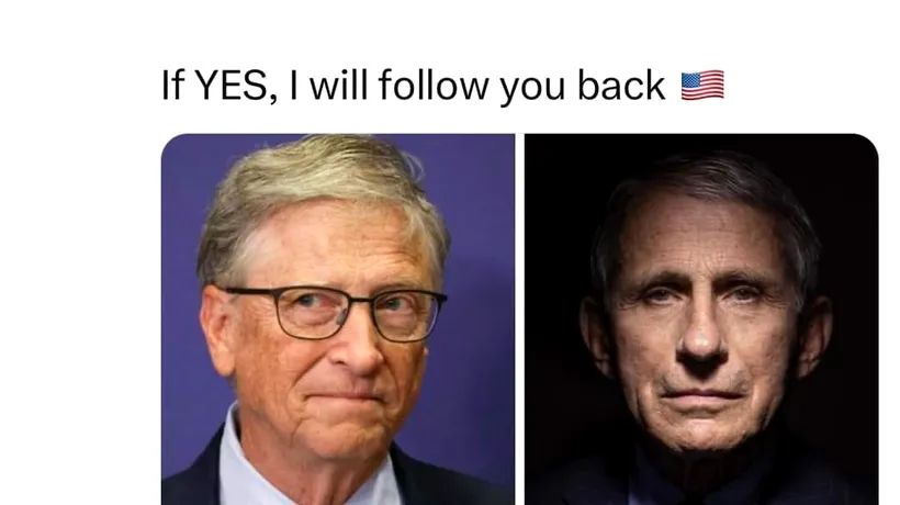 Una din paginile de Social Media deschise în numele lui Trump îi acuză pe Bill Gates și Dr. Fauci de CRIME împotriva umanității