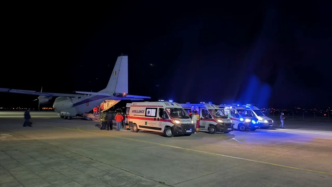 Patru pacienți cu arsuri grave din Macedonia de Nord, transferați cu o aeronavă ROMÂNEASCĂ la un spital din Belgia