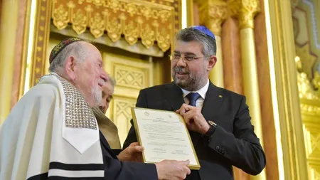 Marcel Ciolacu, MESAJ la moartea marelui rabin Menachem Hacohen: Îmi amintesc cu mândrie că am avut privilegiul de a-i acorda cetățenia română