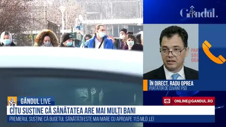 GÂNDUL LIVE. Radu Oprea, purtătorul de cuvânt al PSD: „Vlad Voiculescu nu a făcut nimic când avea posibilități”