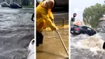 O furtună violentă, cu grindină și rafale puternice de vânt a lovit Roma. În câteva minute, străzile s-au inundat complet, iar traficul a fost paralizat