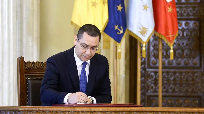 Ponta a semnat decizia. Cine va conduce Guvernul României până vineri