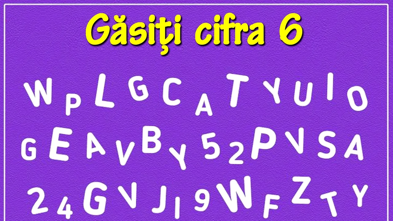Test de perspicacitate | Găsiți cifra 6 în această poză!
