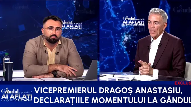 Dragoș Anastasiu: „Cum am ajuns vicepremier? Printr-un telefon în care mi s-a spus: «cred că e momentul să te implici»”